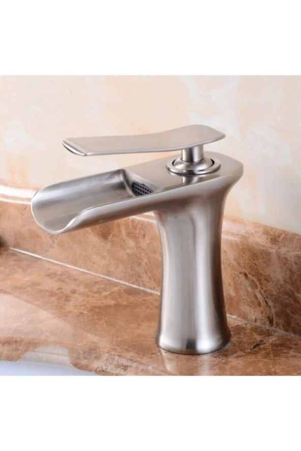 Banyo Lavabo Bataryası Mat Krom Şelale Yeni Model 5 Yıl Garantili ürün görseli 1