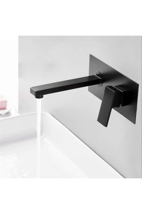 Banyo Lavabo Bataryası Ankastre Siyah Set Yeni 5 Yıl Garantili Sıva Altı Dahil ürün görseli 1