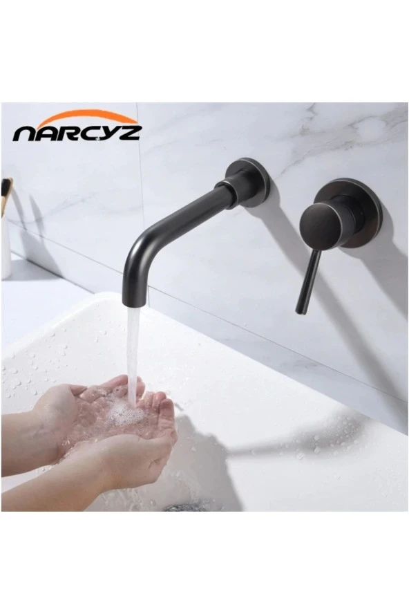 Banyo Lavabo Bataryası Ankastre Siyah Set Yeni 5 Yıl Garantili Sıva Altı Dahil ürün görseli 1