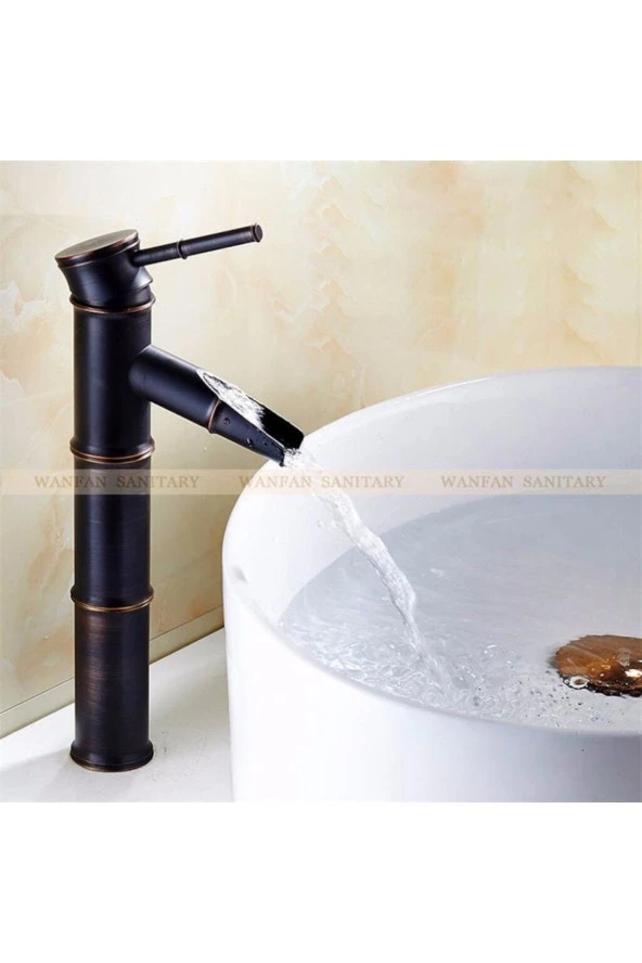 Banyo Lavabo Bataryası Antik Siyah Çanak Lavabo Uzun Yeni ürün görseli 1