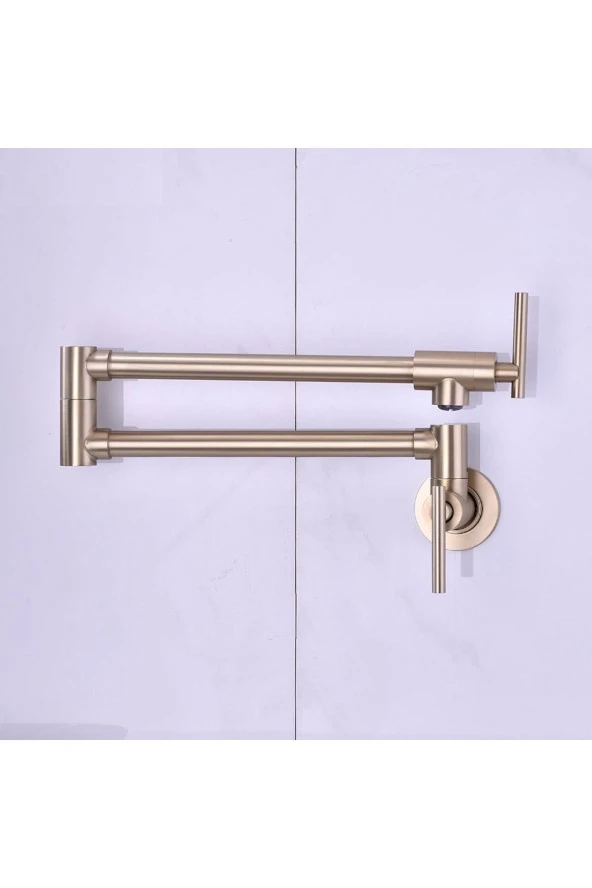 Mutfak Ocak Üstü Musluk Pot Yeni Model Ithal Mat Gold 7 Yıl Garantili ürün görseli 1