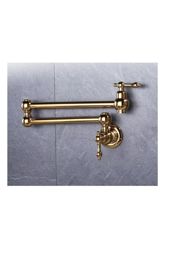 Mutfak Ocak Üstü Musluk Pot Yeni Model Ithal Gold Altın Dore 7 Yıl Garantili ürün görseli 1