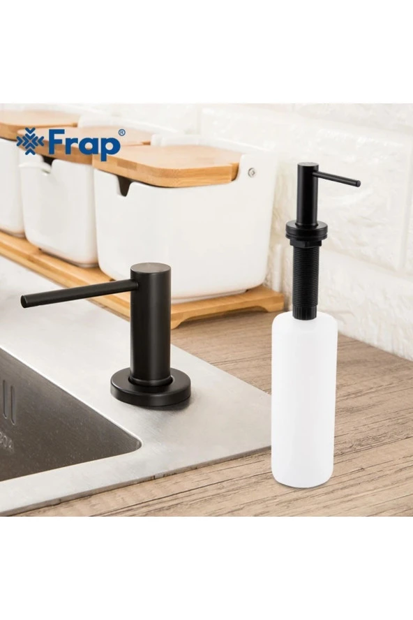 ANKASTRE SIVI SABUNLUK MAT SİYAH MUTFAK EVİYE VE BANYO LAVABO UYUMLU İTHAL 5 YIL GARANTİLİ 500ML ürün görseli 1