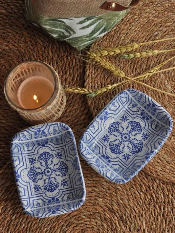 M'art Home etnic 2 li Mini Sunum Tabağı 10x14 cm ürün görseli 1