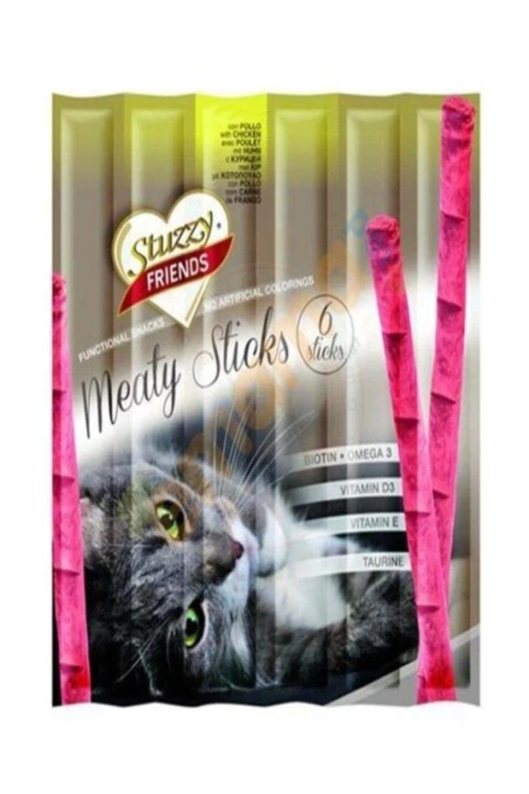 Stuzzy Friends Tavuk Etli Sticks Kedi Ödülü 6 X 5 GR ürün görseli 1