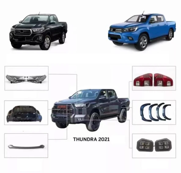 Toyota Hilux 2016-2019 Uyumlu Tundra Body-Kit (Far, Stop, Sis Dahil) ürün görseli 1