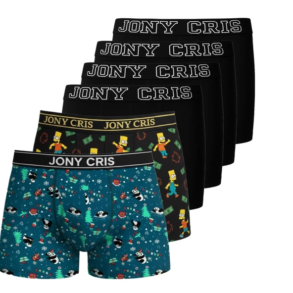 Jony Cris Erkek Pamuklu Boxer 6 lı Set ürün görseli 1