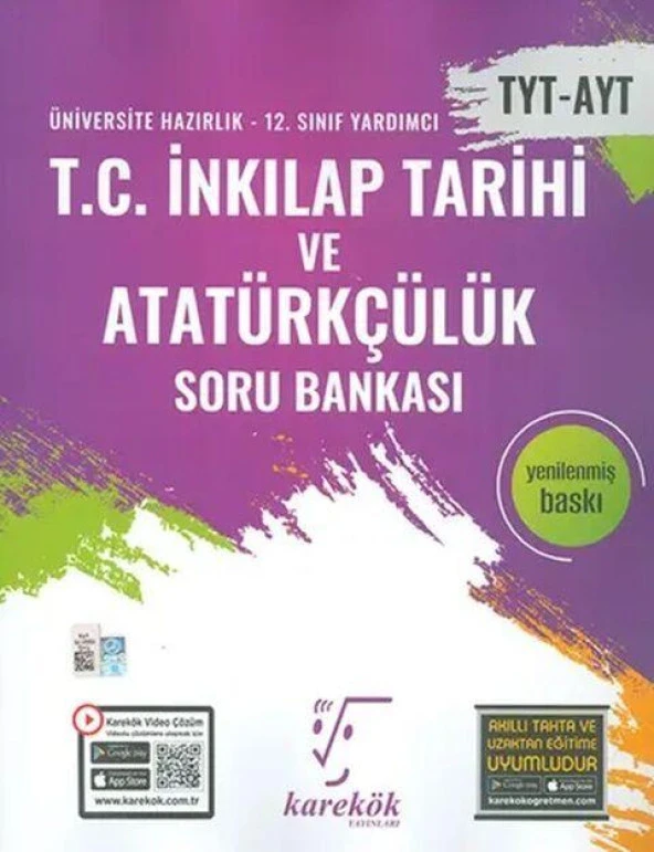 TYT AYT T.C İnkılap Tarihi ve Atatürkçülük Soru Bankası Karekök Yayınları ürün görseli 1