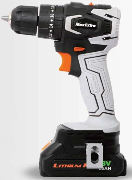 Max Extra MX1830 Brushless 18V 2.0Ah Akülü Darbeli Matkap ürün görseli 1