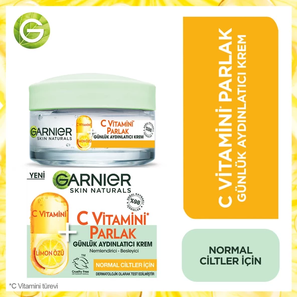 Garnier C Vitamini Parlak Günlük Aydınlatıcı Nemlendirici Krem 50 ml ürün görseli 1