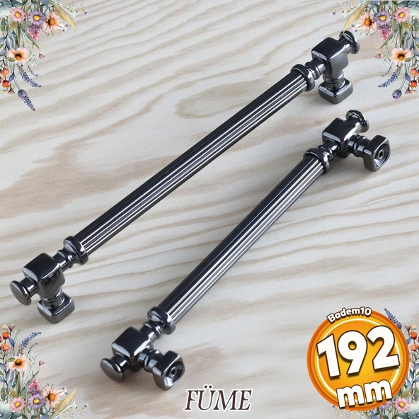 Talas Füme Çizgili Metal Kulp Kulpu 192 mm Mobilya Çekmece Mutfak Dolabı Dolap Kulpları Kulbu ürün görseli 1