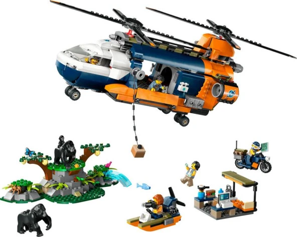 LEGO City 60437 Jungle Explorer Helicopter at Base Camp - Resim 3