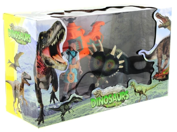 Dinozor Avcısı Tiriceratops  Oyun Seti - Resim 2