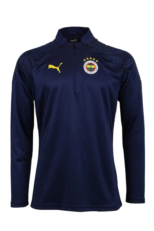 Fenerbahçe Orijinal 23/24 A Takım Hoca Yarım Fermuar Lacivert Çocuk Sweat ürün görseli 1