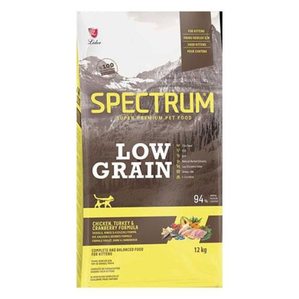 SpectrumLow Grain Yavru Kedi Maması Tavuklu&Hindili 12 Kg ürün görseli 1