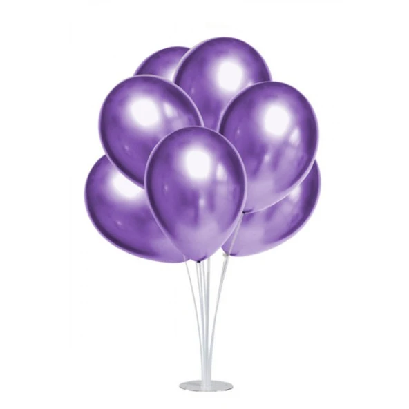 7 li Balon Demeti Metalik Mor Balon ürün görseli 1