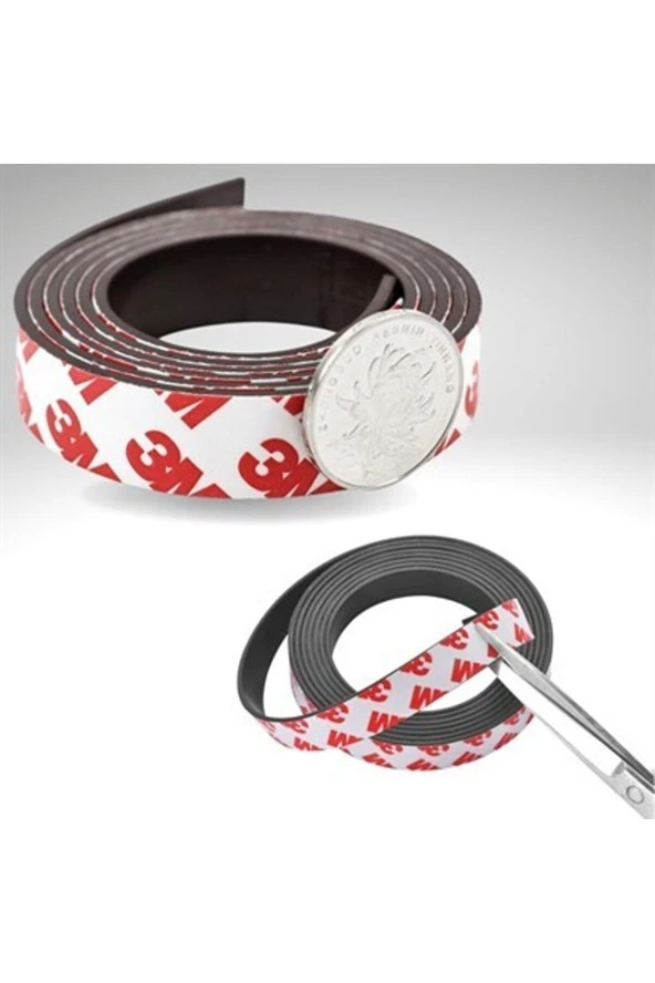 Contacall Çok Amaçlı Yapışkanlı Şerit Mıknatıs Magnet 3 Metre Genişlik 9 mm Kalınlık 1,8mm ürün görseli 1