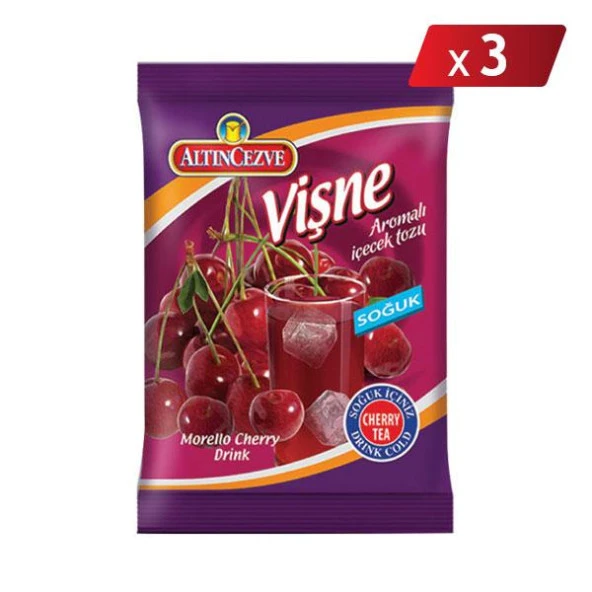 Altıncezve Vişne Aromalı İçecek Tozu Soğuk 450 G - 3LÜ PAKET ürün görseli 1
