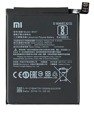Xiaomi Mi A2 LITE - BN 47 - Batarya Pil Sıfır Orijinal ürün görseli 1
