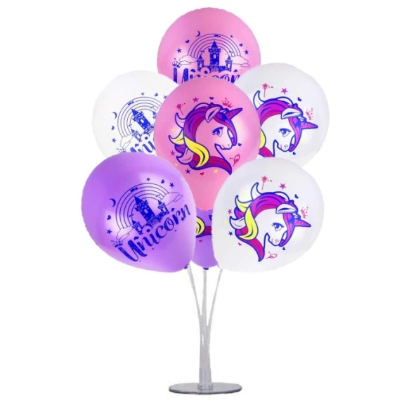 7 li Balon Demeti Unicorn ürün görseli 1
