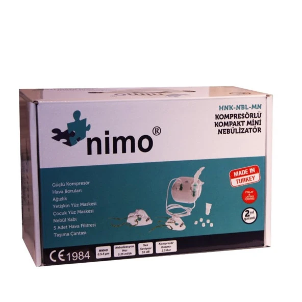 Nimo Kompresörlü Kompakt Mini Nebulizatör ürün görseli 1