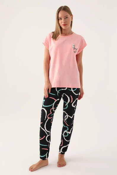 Roly Poly 3399 Cute Kadın Kısa Kol Pijama Takımı ürün görseli 1