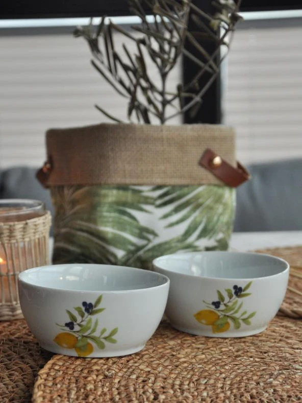 Sipahi Limon Porselen 2 li Çerezlik 4 x 9 cm ürün görseli 1