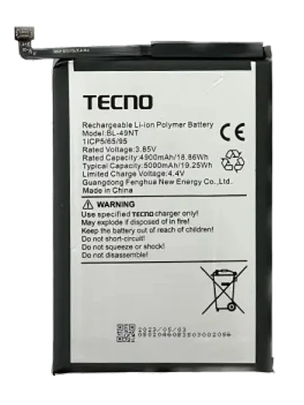 Tecno Spark 10C Batarya Pil Sıfır Orijinal ürün görseli 1