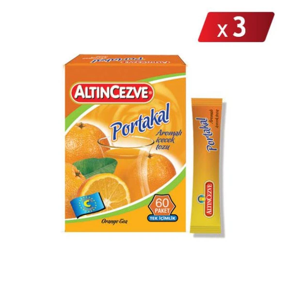 Altıncezve Tek İçimlik Portakal Aromalı İçecek Tozu 40 x 1.5 Gr - 3LÜ PAKET ürün görseli 1