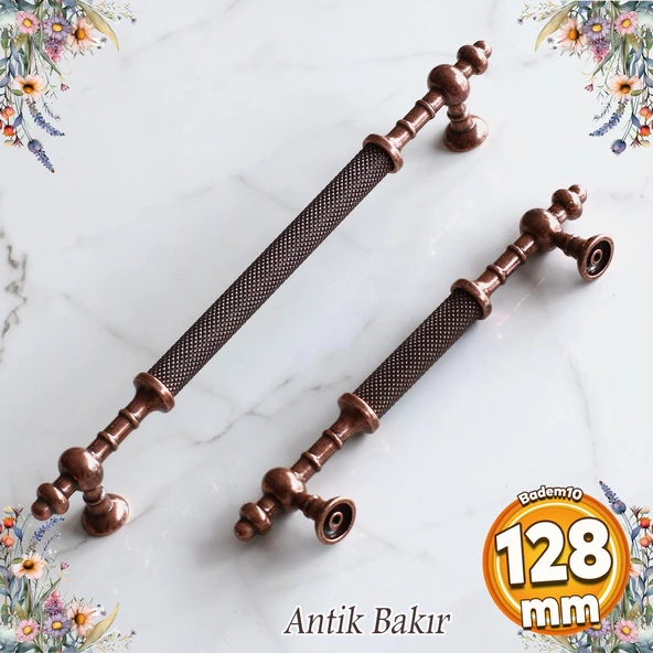 Ladin Eskitme Antik Bakır Metal 128 mm Mobilya Mutfak Çekmece Dolap Dolabı Kulpu Kulbu Kulpları ürün görseli 1