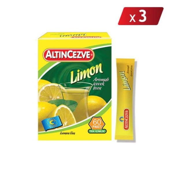 Altıncezve Limon Aromalı Tek İçimlik İçecek Tozu 40 x 1.5 Gr - 3LÜ PAKET ürün görseli 1