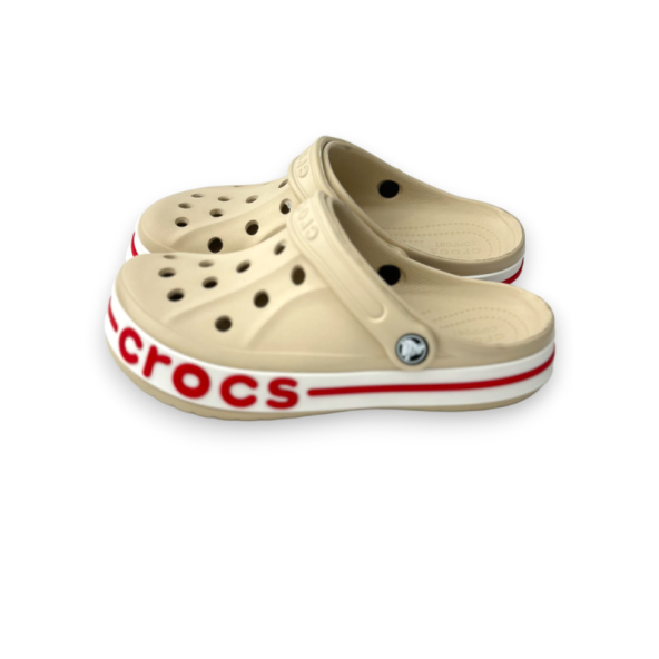 CROCS BAYABAND BEJ KIRMIZI TERLİK ürün görseli 1