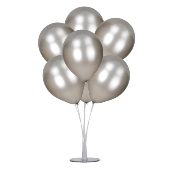 7 li Balon  Demeti Gümüş Balon ürün görseli 1