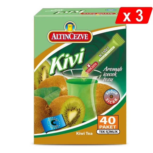 Altıncezve Kivi Aromalı Tek İçimlik İçecek Tozu 40 x 1.5 Gr - 3LÜ PAKET ürün görseli 1