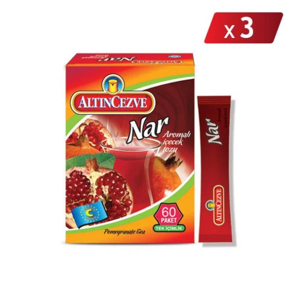 Altıncezve Nar Aromalı Tek İçimlik İçecek Tozu 40 x 1.5 Gr - 3LÜ PAKET ürün görseli 1