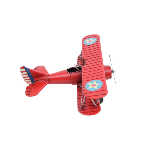 Dekoratif Metal Uçak Çift Kanatlı 0710E-666R Model-M97 ürün görseli 1