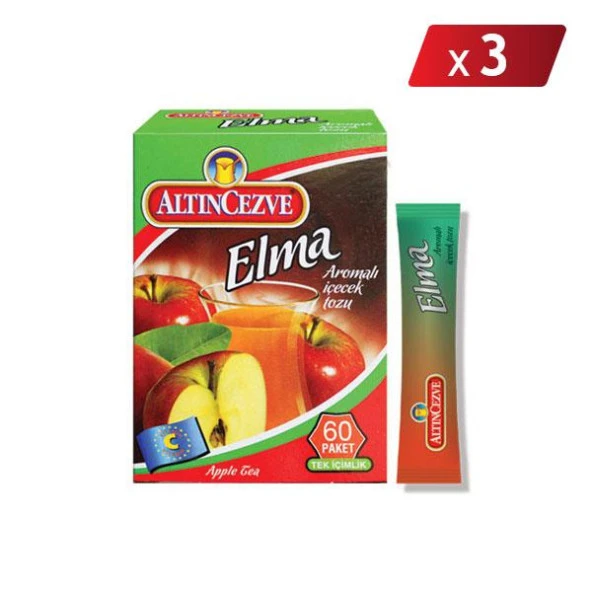 Altıncezve Elma Aromalı Tek İçimlik İçecek Tozu 40 x 1.5 Gr - 3LÜ PAKET ürün görseli 1