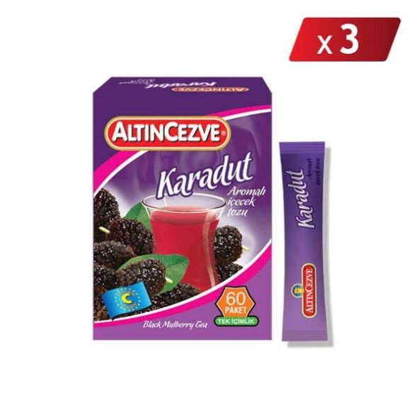 Altıncezve Karadut Aromalı Tek İçimlik İçecek Tozu 40 x 1.5 Gr - 3LÜ PAKET ürün görseli 1