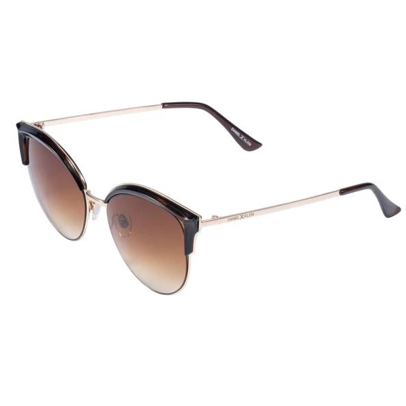 Daniel Klein DK4256P-2 Kahverengi Yuvarlak Oval Cat Eye Kadın Güneş Gözlüğü ürün görseli 1