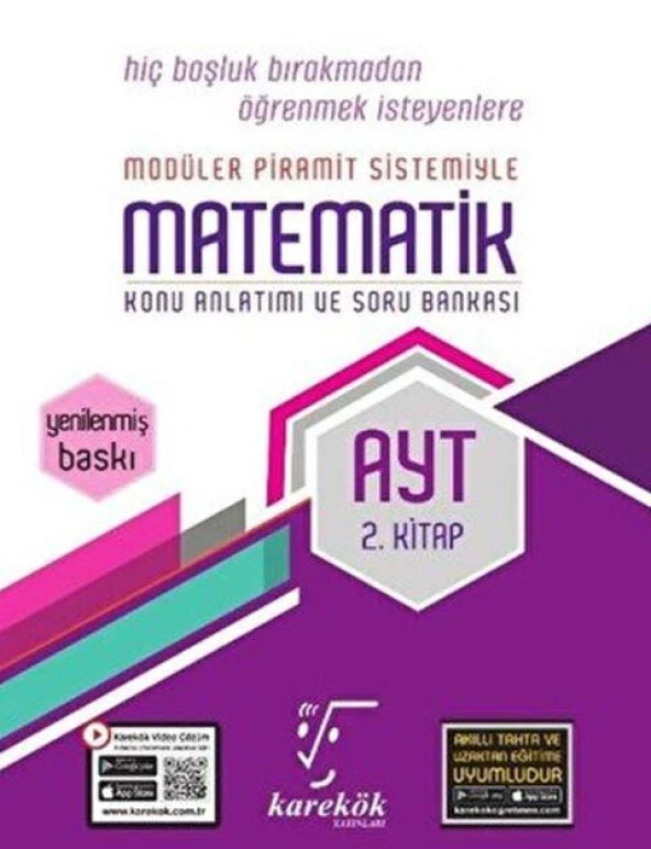 AYT Matematik Konu Anlatımlı Soru Bankası 2. Kitap Karekök Yayınları ürün görseli 1