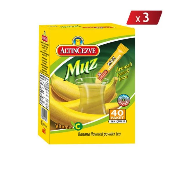 Altıncezve Muz Aromalı Tek İçimlik İçecek Tozu 40 x 1.5 gr - 3LÜ PAKET ürün görseli 1