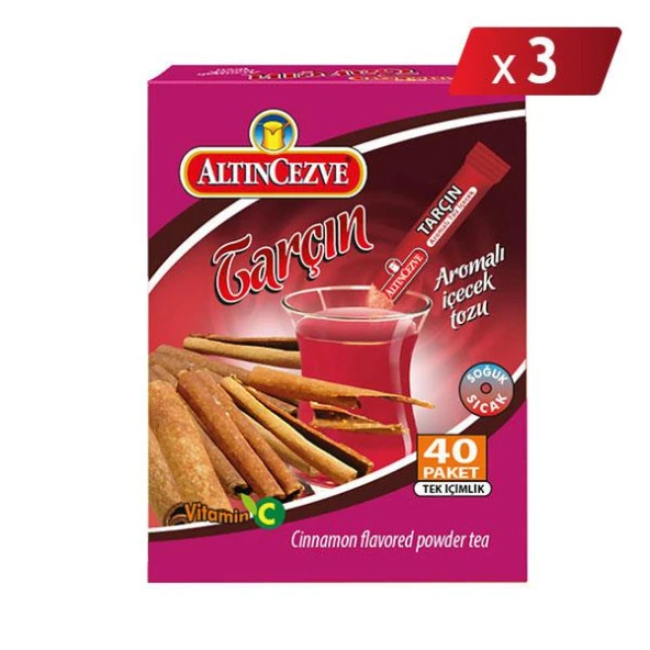 Altıncezve Tarçın Aromalı Tek İçimlik İçecek Tozu 40 x 1.5 gr - 3LÜ PAKET ürün görseli 1