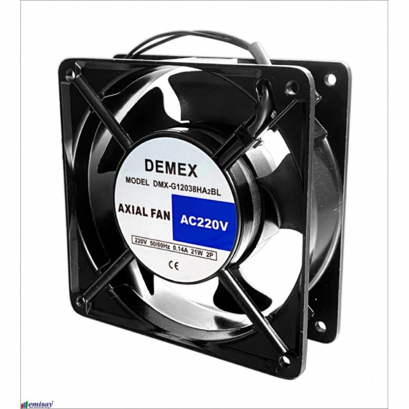 DEMEX (120x120x38) RULMANLI AXIAL FAN 220V ürün görseli 1