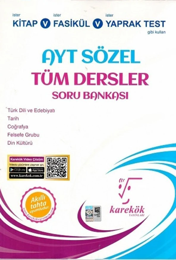 AYT Sözel Tüm Dersler Soru Bankası Karekök Yayınları ürün görseli 1