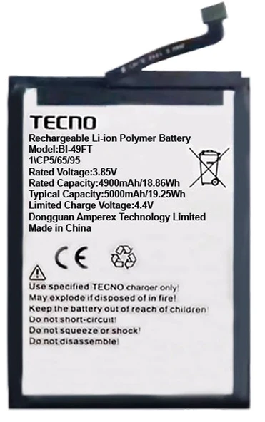Tecno Spark 7 PRO Batarya Pil Sıfır Orijinal ürün görseli 1