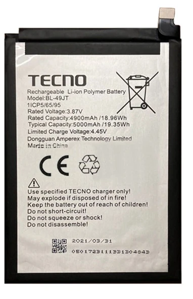 Tecno Spark 8 PRO Batarya Pil Sıfır Orijinal ürün görseli 1