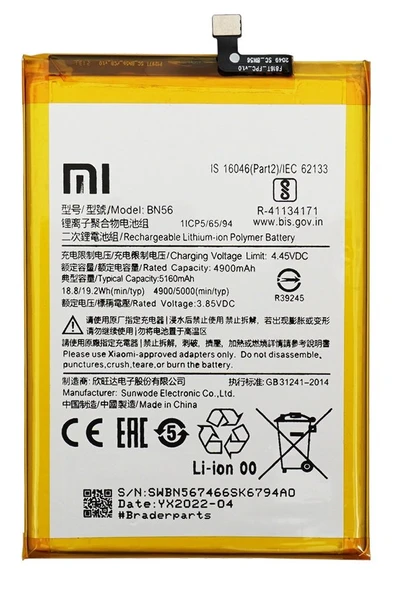 Xiaomi Redmi 9A - BN 56 - Batarya Pil Sıfır Orijinal ürün görseli 1