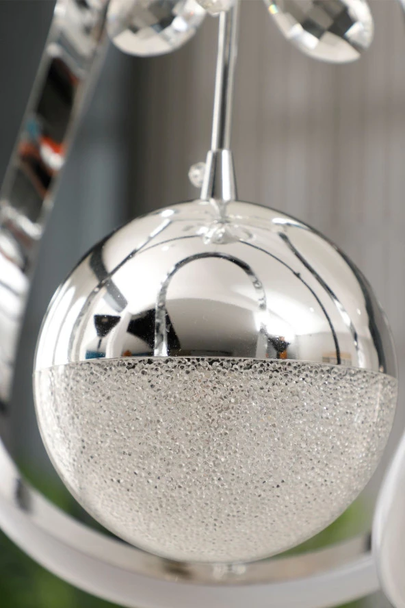 Limni Home Kristal Taçlı Led Avize - Resim 3