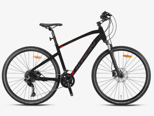 Kron TX 500 - 28'' CITY - 20' - 20 Vites - H.DISC - Mat Siyah - Füme-Kırmızı ürün görseli 1