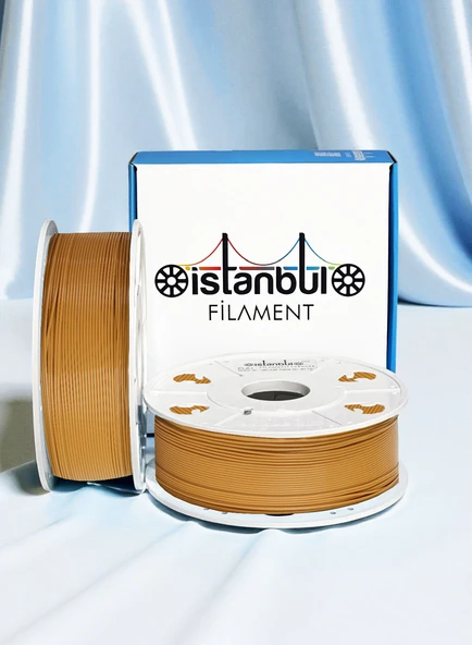 İstanbul Filament 3D Baskı Pla+ Filament Sütlü Kahve 1 kg 1,75MM  0,05 mm Bambu Lab Uyumlu ürün görseli 1